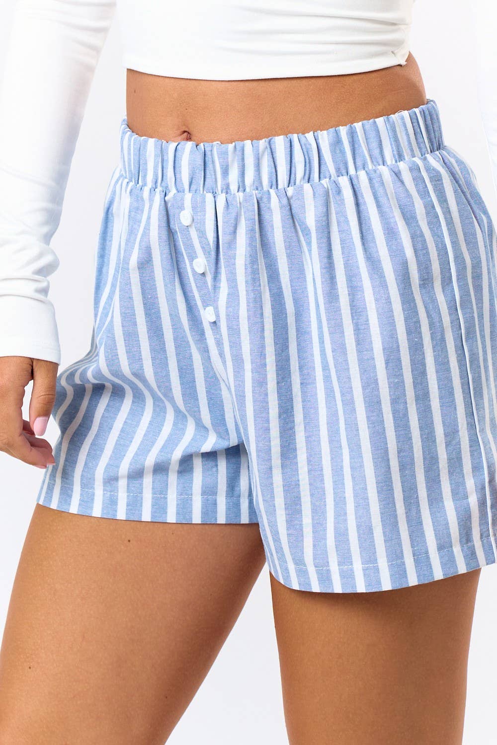 STRIPED BOXER SHORTS - BLUE