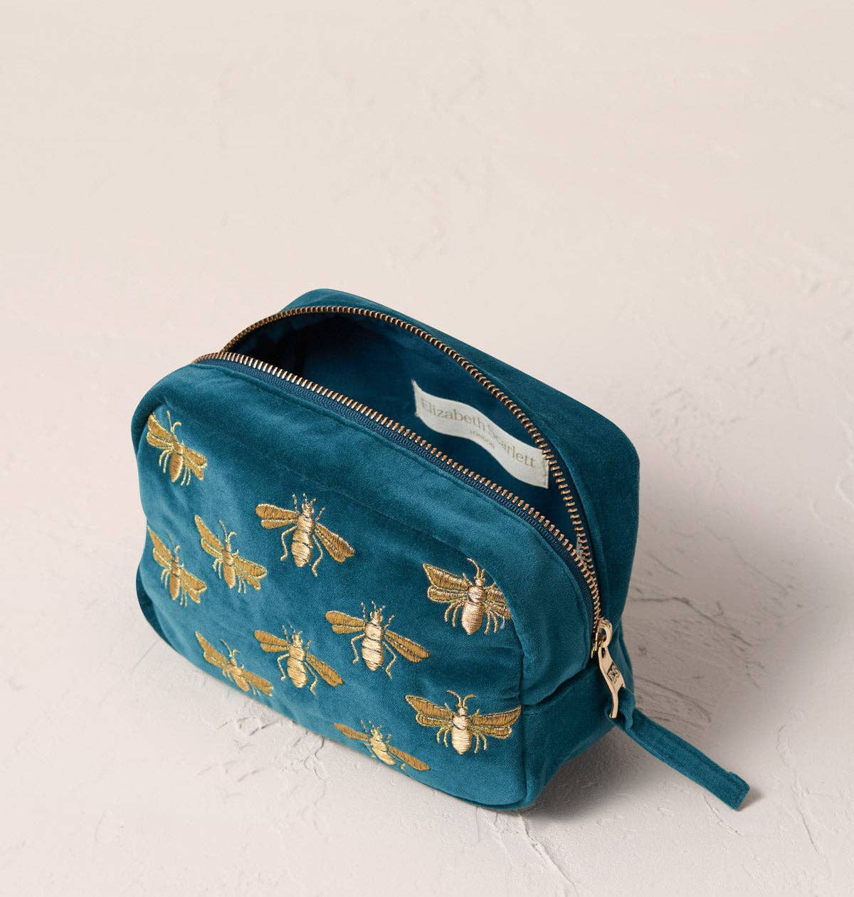 Honey Bee Rich Blue Makeup Bag