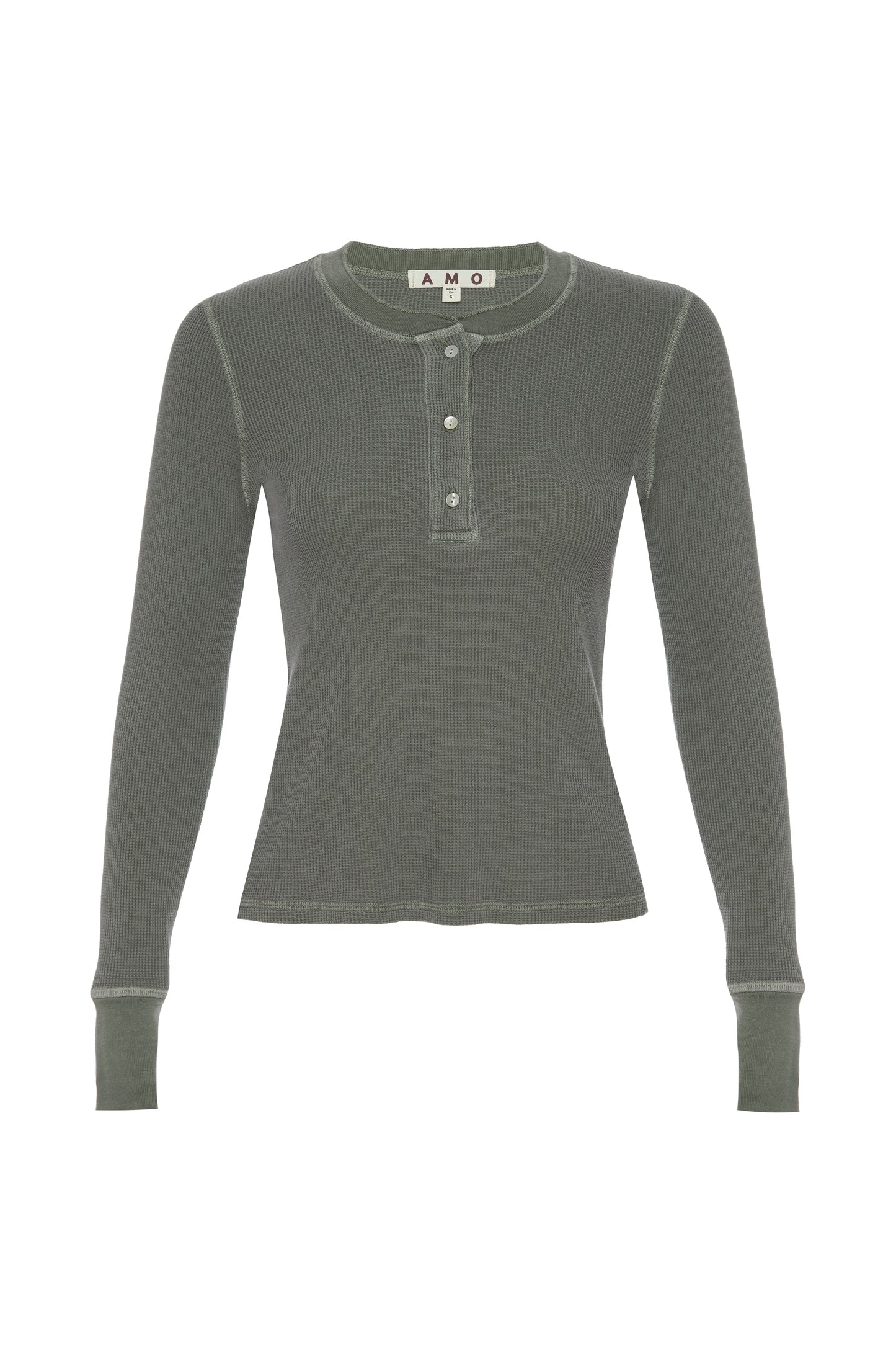 Thermal Henley Tee - Tea Leaf