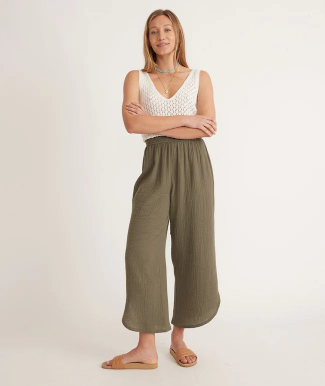 Corinne Wide Leg Pant in Olive