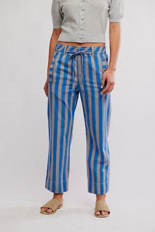 Marielle Pull On Trouser - Sapphire Combo