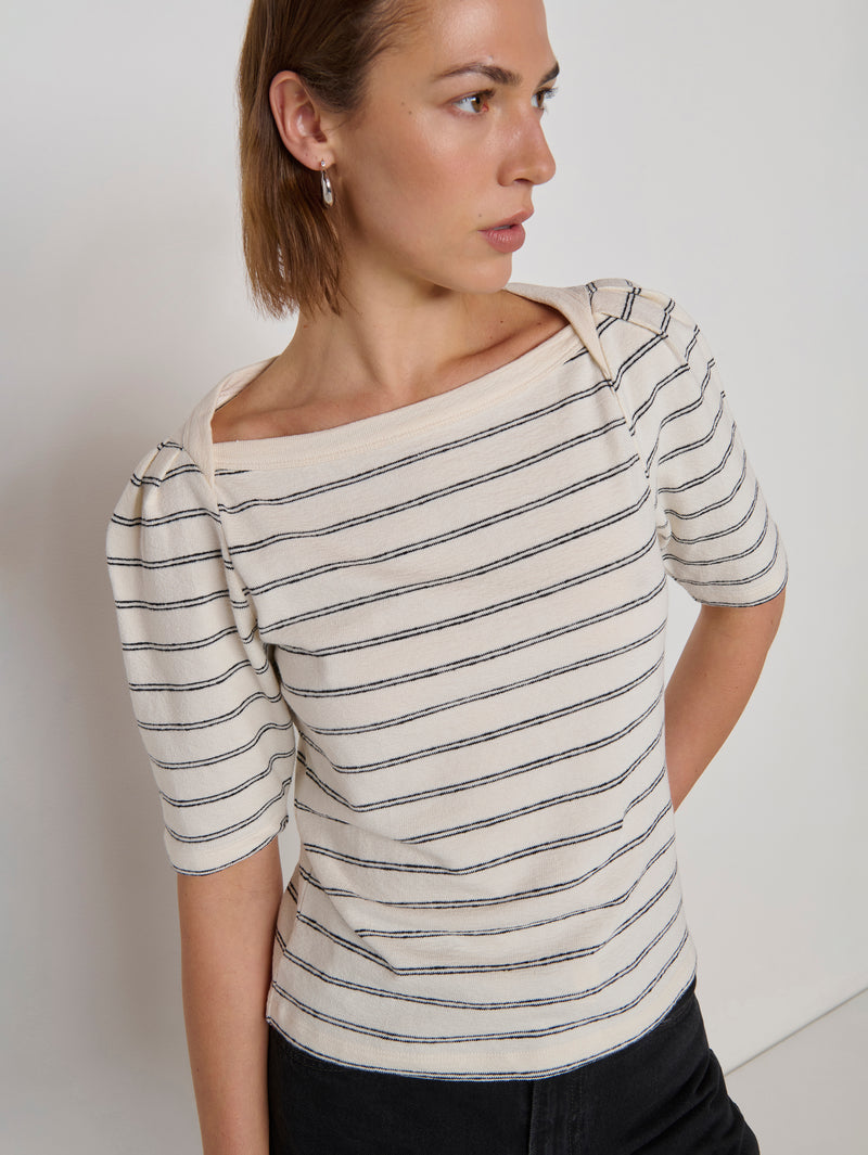 Woman in a striped top