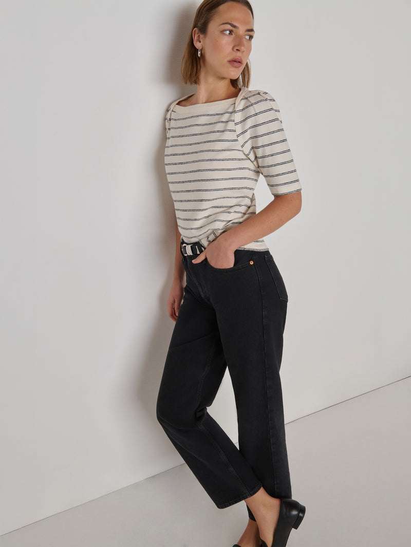 Woman in a striped top