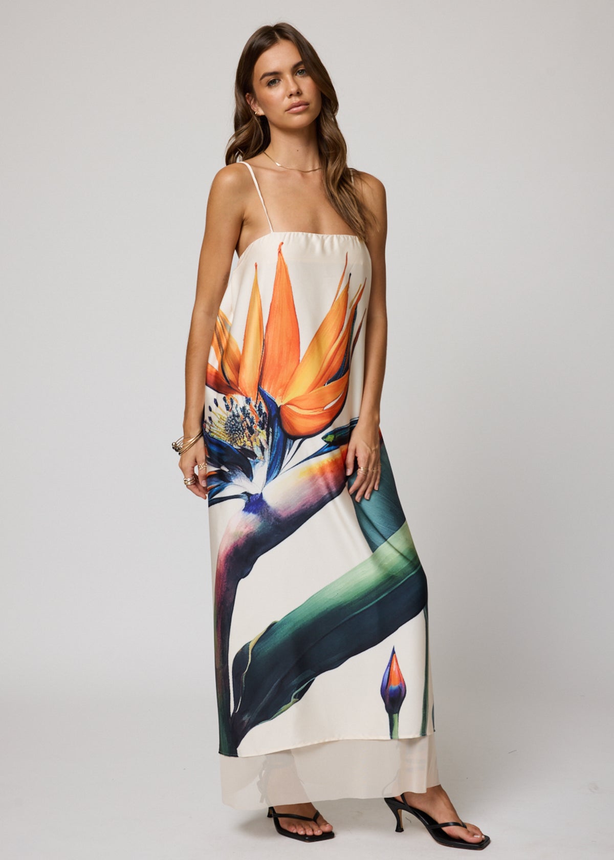 The Catalina Maxi Slip Dress - Bird of Paradise