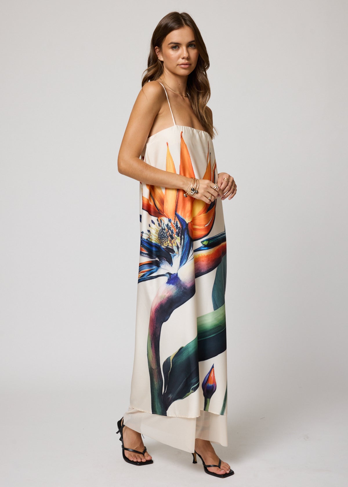 The Catalina Maxi Slip Dress - Bird of Paradise