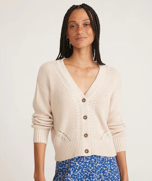 Robin Crop Cardigan - Oatmeal