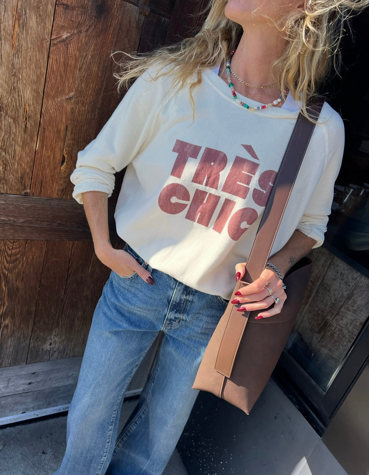 Tres Chic Sweatshirt - Vintage White
