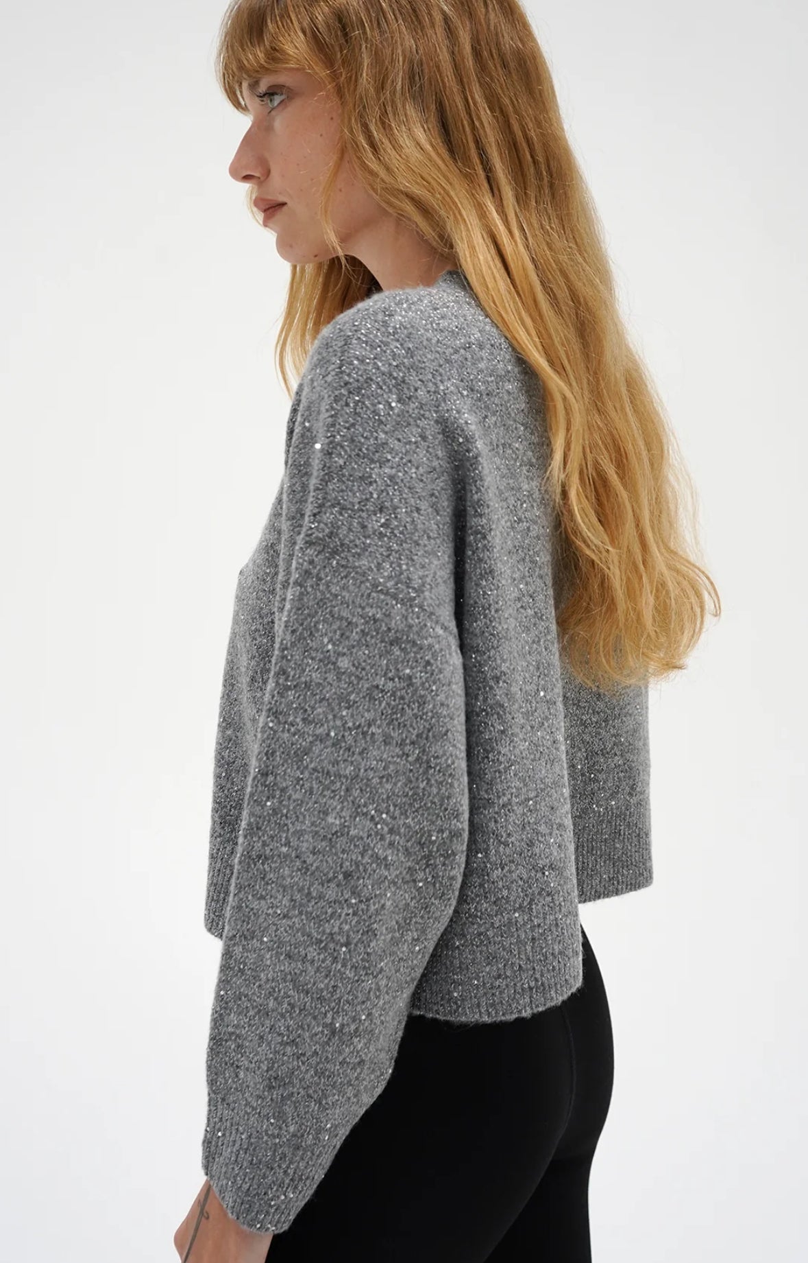 Kiya Sparkle Cardigan - Grey