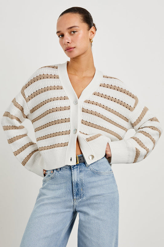 Geneva Sweater - Ivory Oat Stripe