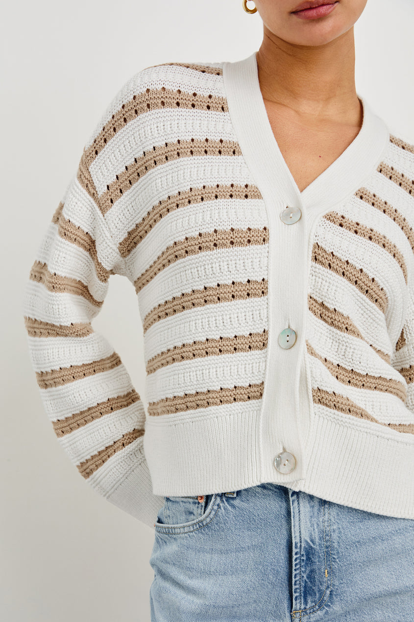 Geneva Sweater - Ivory Oat Stripe