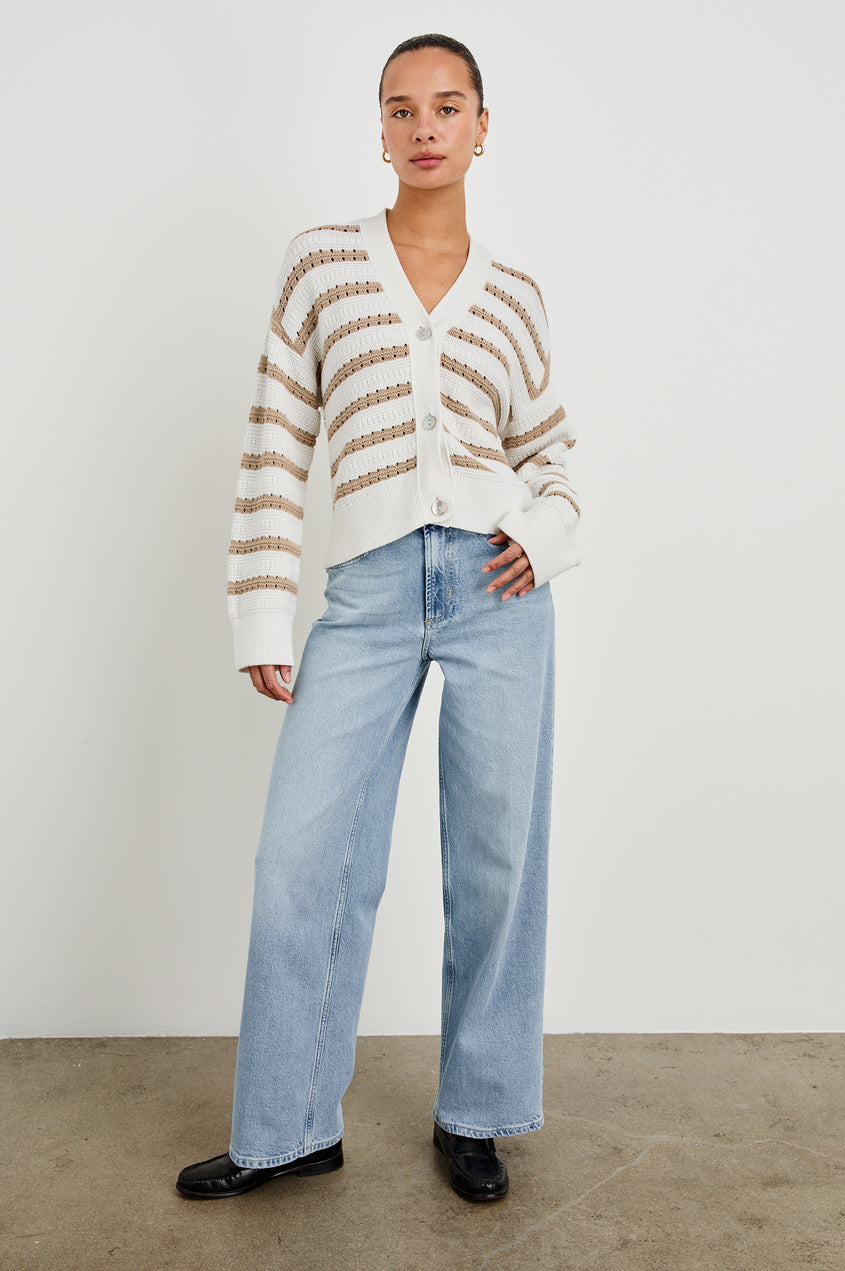 Geneva Sweater - Ivory Oat Stripe