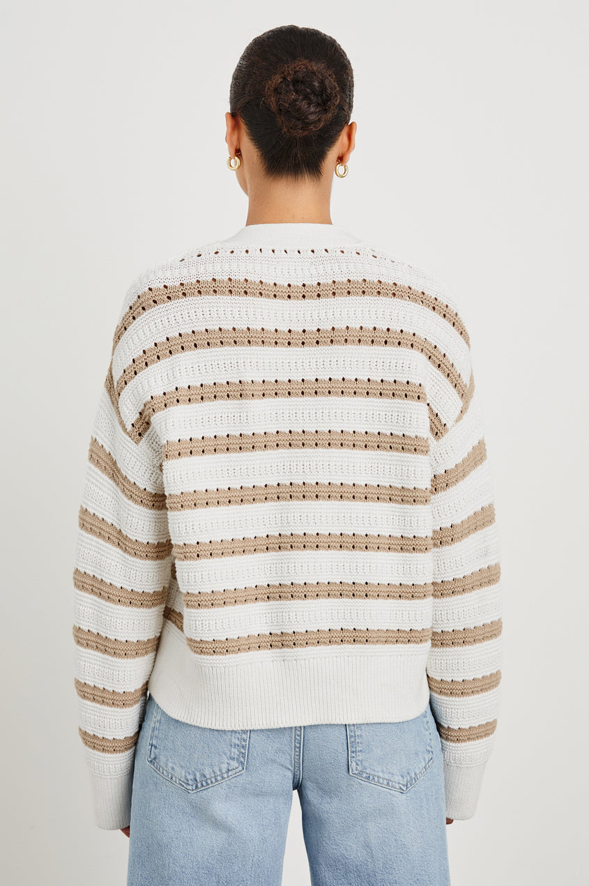 Geneva Sweater - Ivory Oat Stripe