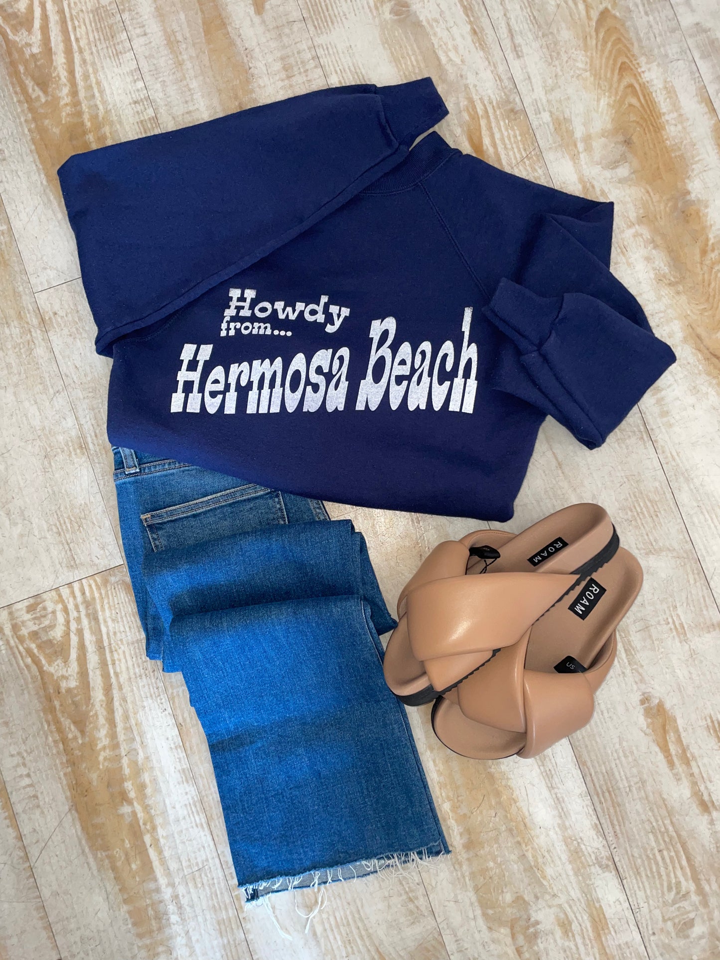 Howdy From Hermosa Beach Sweatshirt - Navy Blue