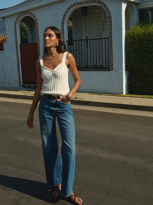 Cali Sweater Tank- Porcelain