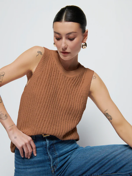 Elliana Pullover Vest - Praline