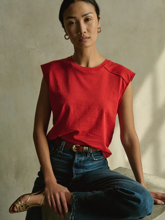 Perry Muscle Tank - Aurora Red
