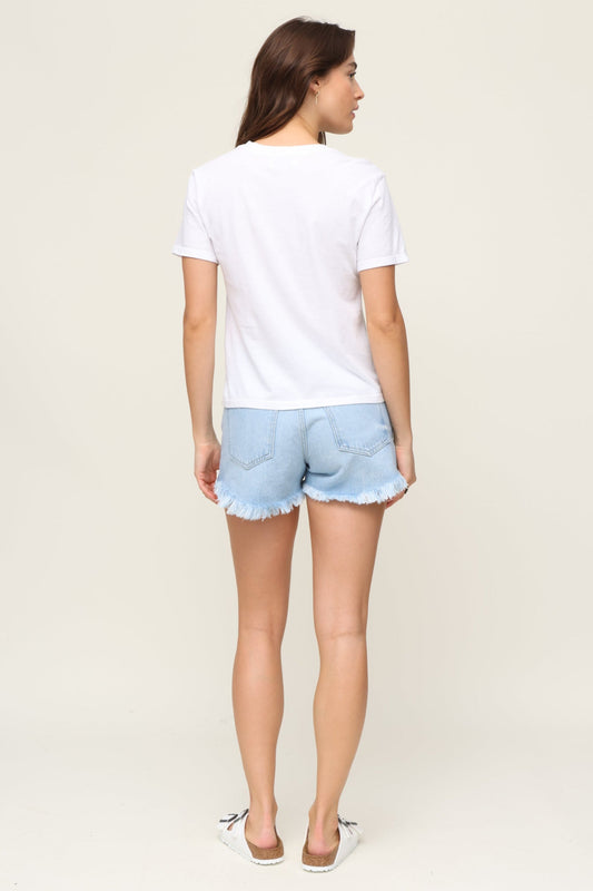 Gigi Low Rise Cut Off Short - Leisure Distressed