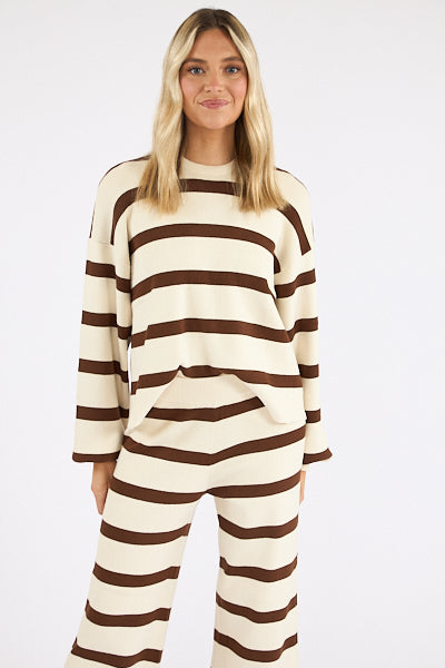 Pismo Sweater - Driftwood Stripe