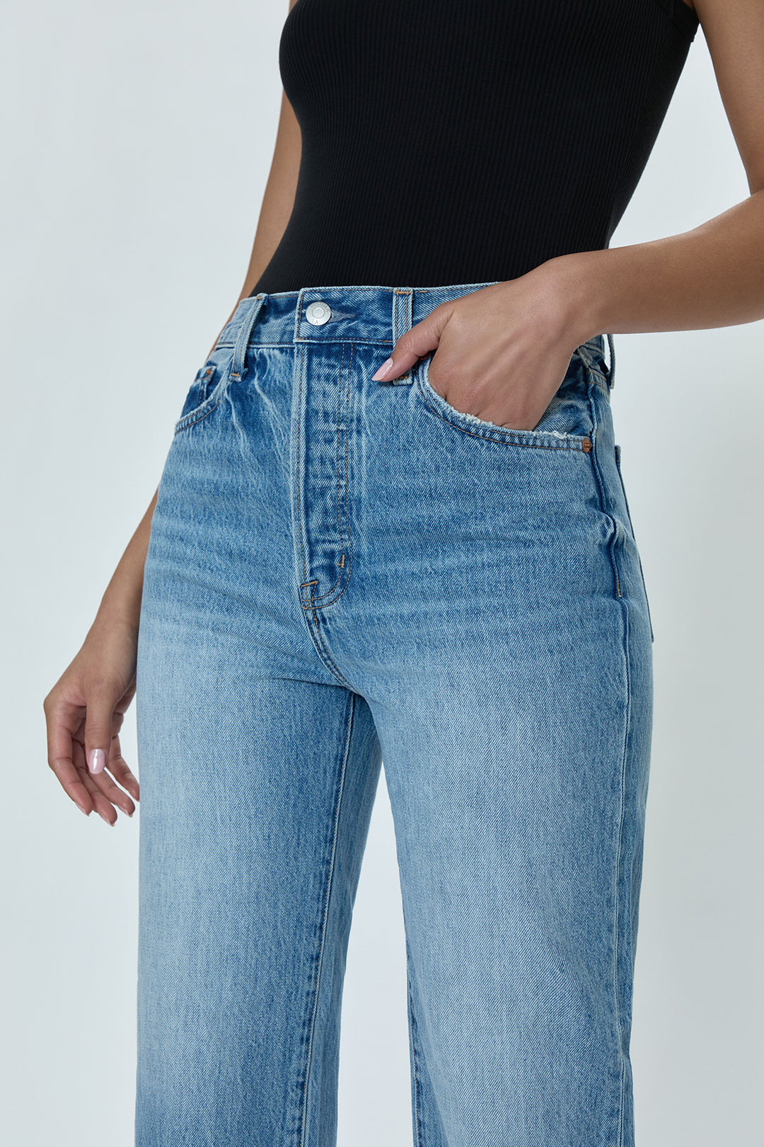 Cassie Crop Super High Rise Straight - Era Vintage