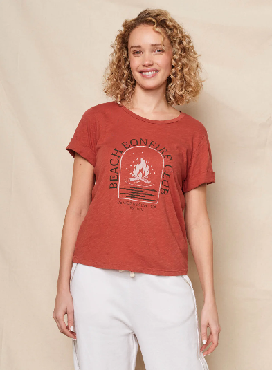 Bonfire Tee - Burnt Brick