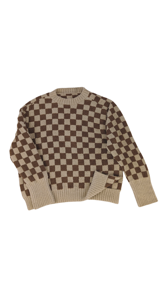 Checkered Pullover Sweater
