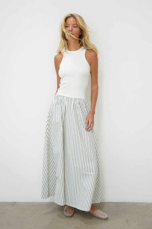 Hart Dress - Grey Stripe