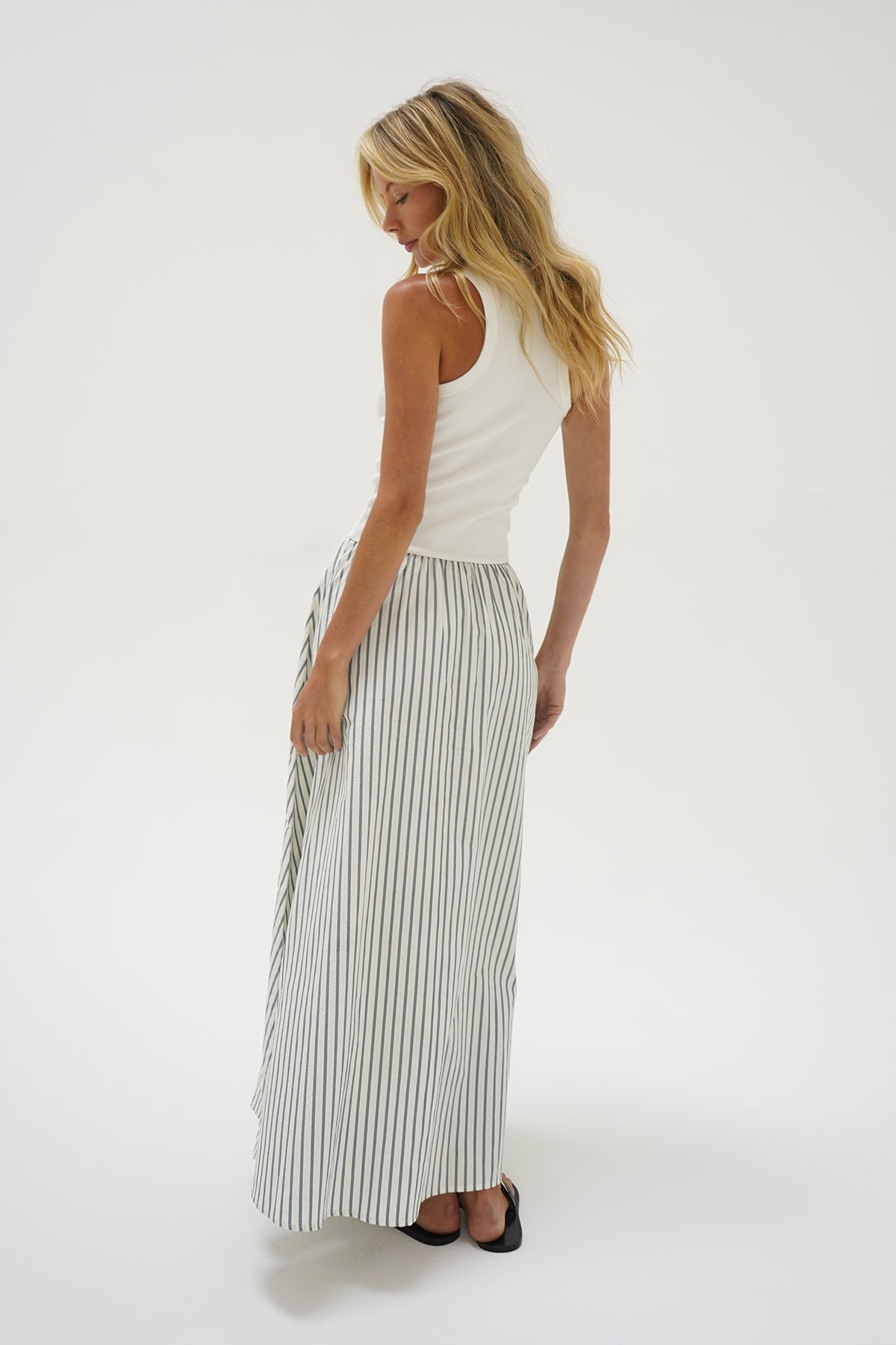 Hart Dress - Grey Stripe