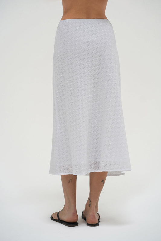 Waialae Eyelet Skirt - White