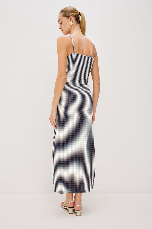 Mari Dress - Navy Gingham