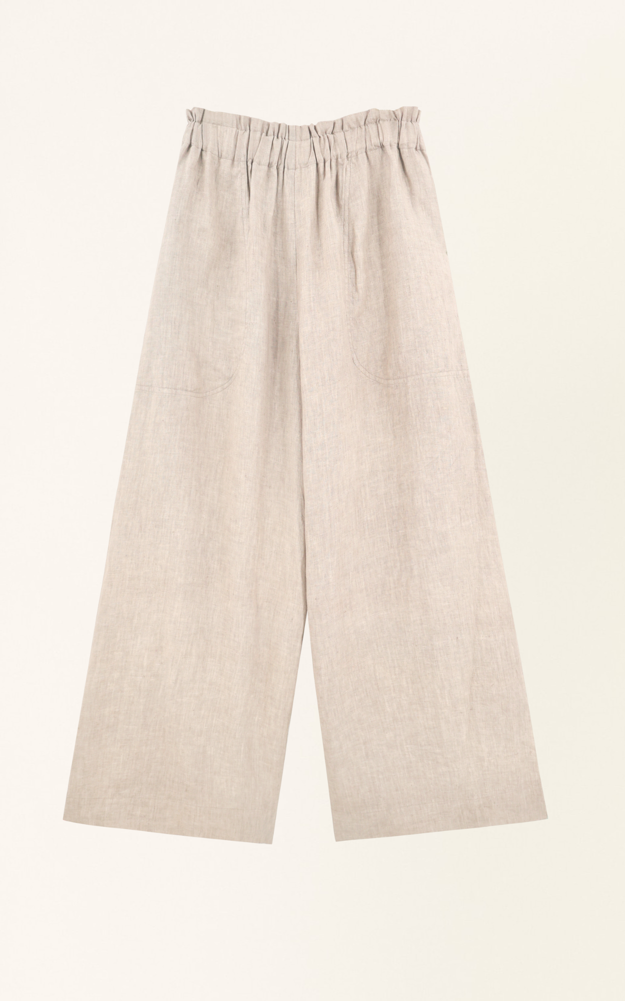 Beige wide-leg pants 
