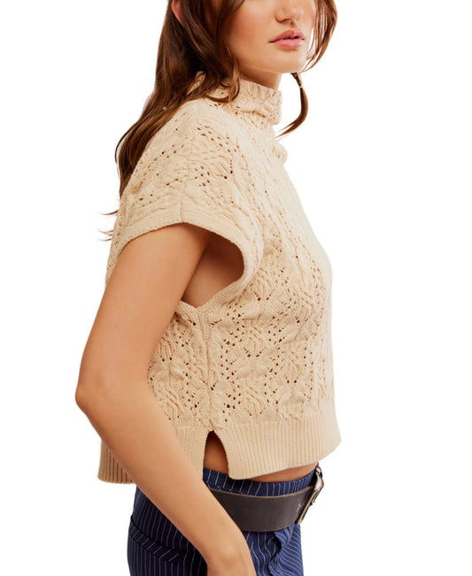 Vickie Mock Neck Sweater - Macadamia