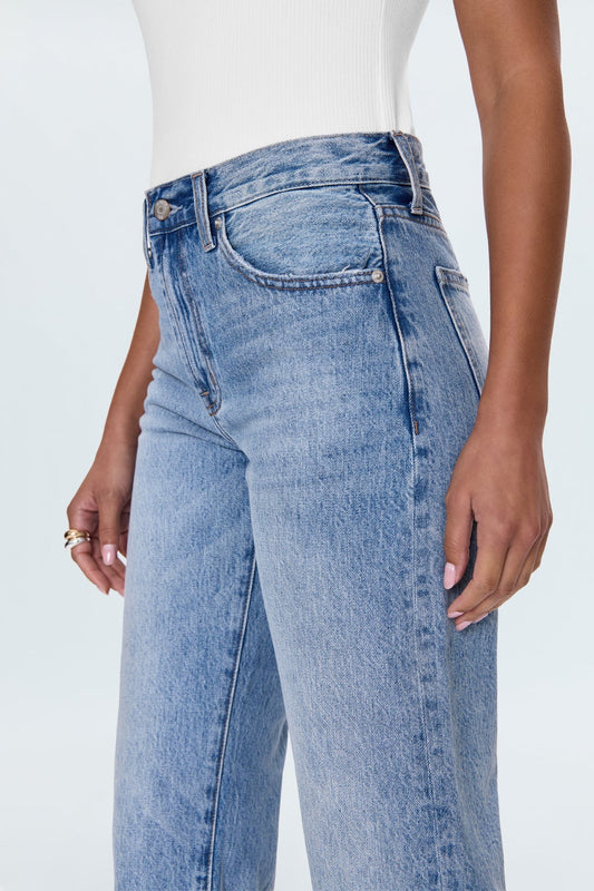 Lexi Mid Rise Bowed Straight Jeans - Athens