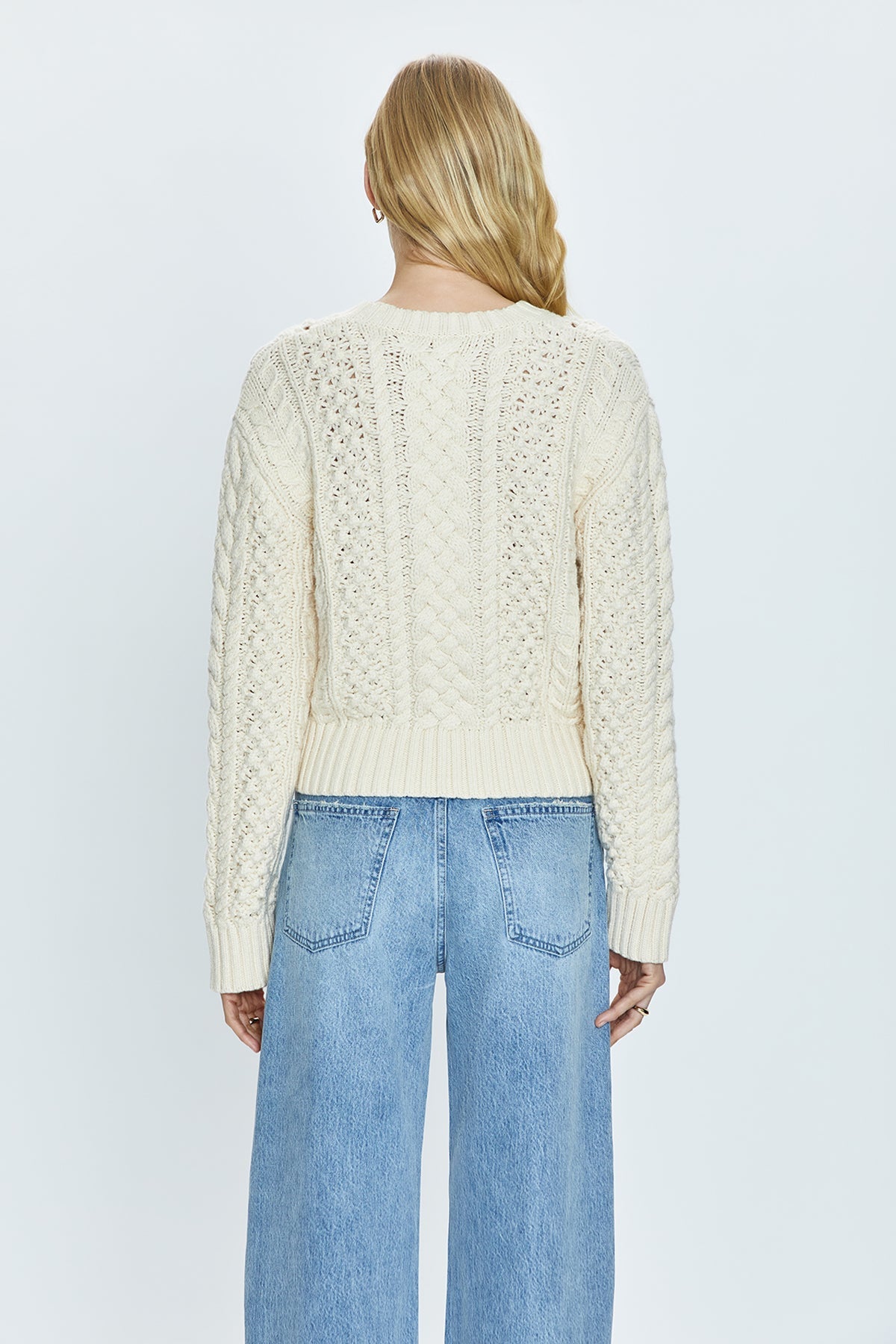 Quinn Shrunken Fisherman Sweater - Ivory