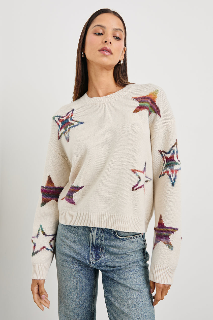 Perci Sweater - Ivory Rainbow