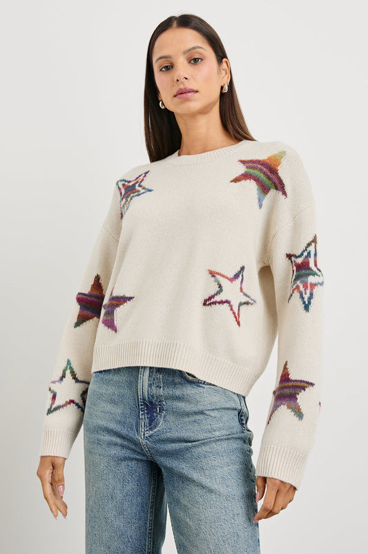 Perci Sweater - Ivory Rainbow