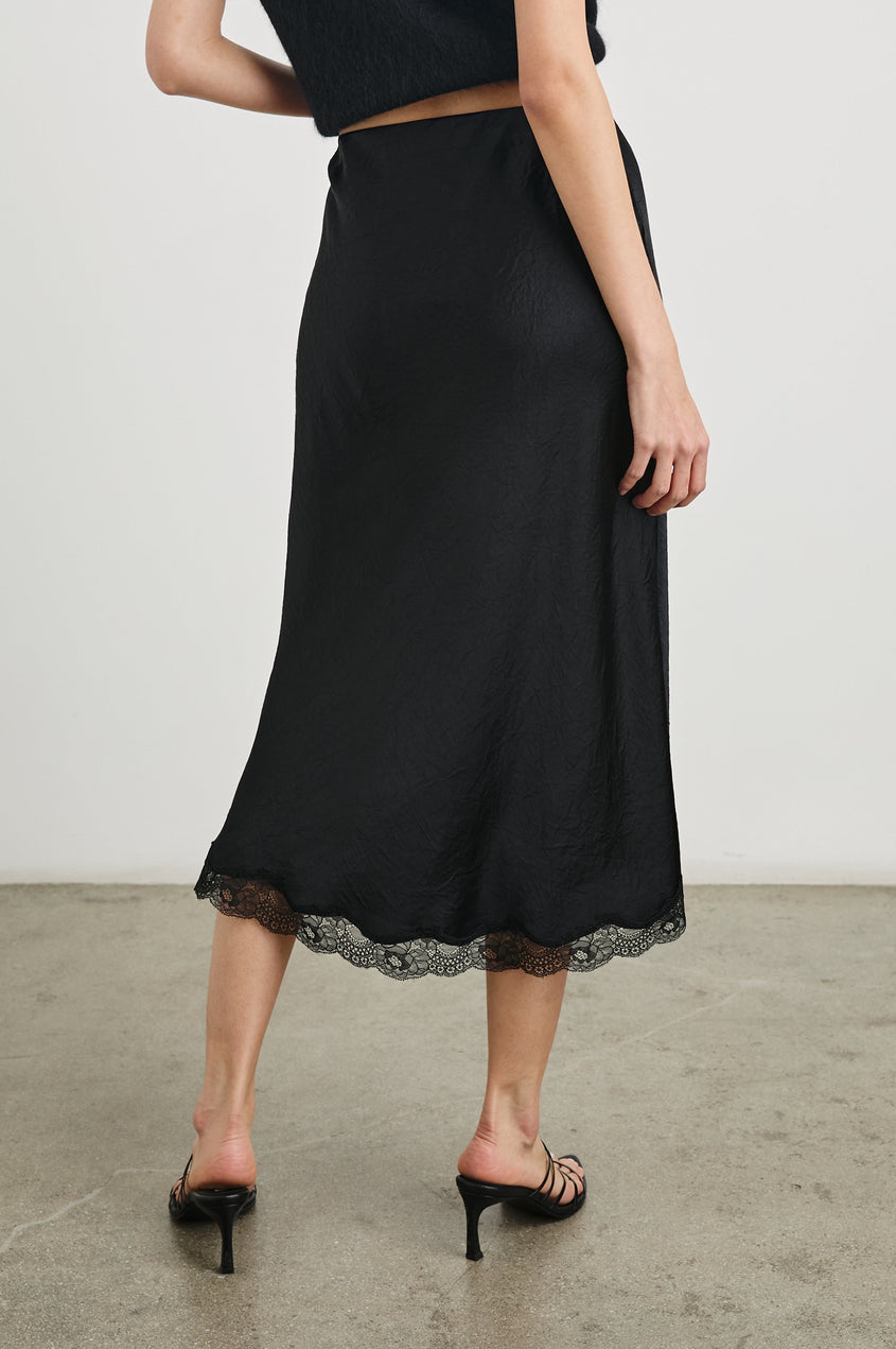 Rylan Skirt - Black Crinkle