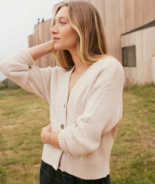 Robin Crop Cardigan - Oatmeal