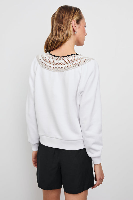 Sava Sweater - Ivory With Crochet