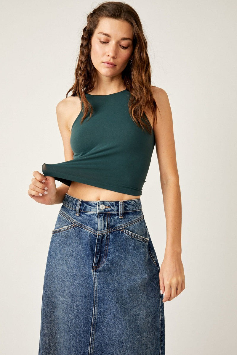 Clean Lines Cami - Forest Green