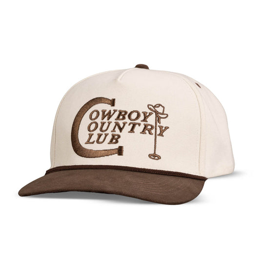 Cowboy Country Club Hat - Cream/Brown