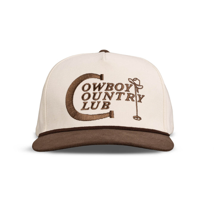 Cowboy Country Club Hat - Cream/Brown