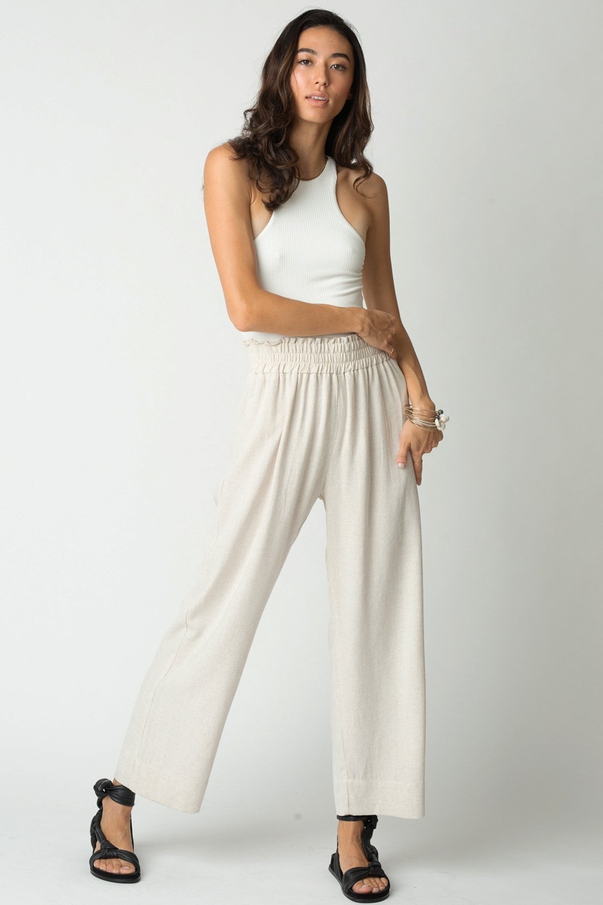 Take Me Higher Wide Leg Pant - Natural