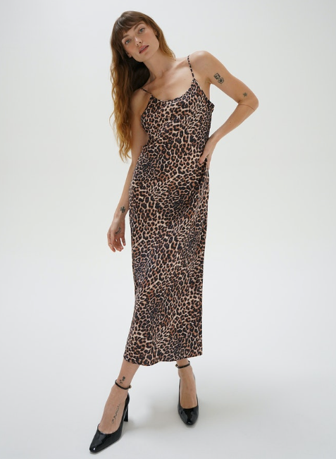 Josie Slip Dress - Leopard Print