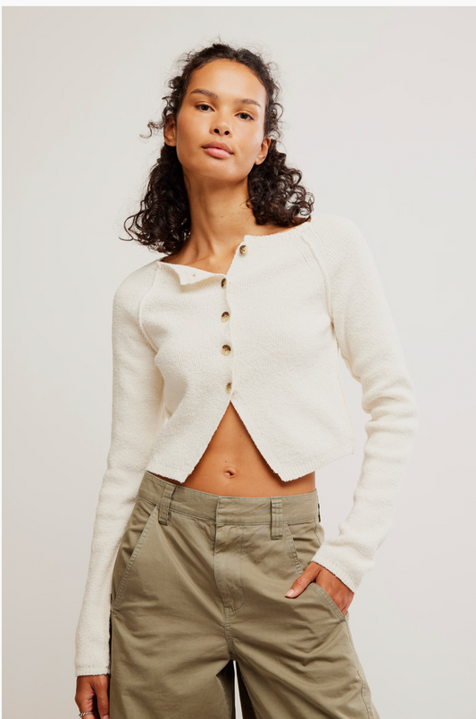 Sydney Shrunken Cardi - Optic White