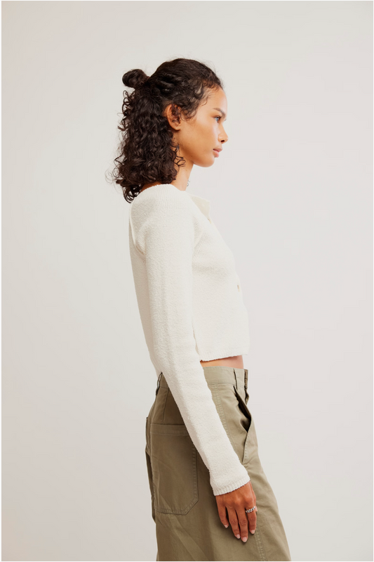 Sydney Shrunken Cardi - Optic White