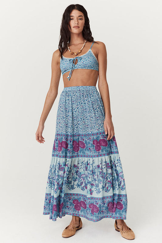 Love Jetty Maxi Skirt - Blue Nirvana