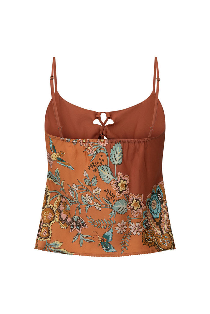 Mojave Lily Lace Up Cami - Amber