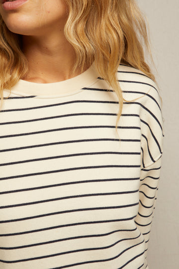 Tyler Sweater - Navy/Natural Stripe