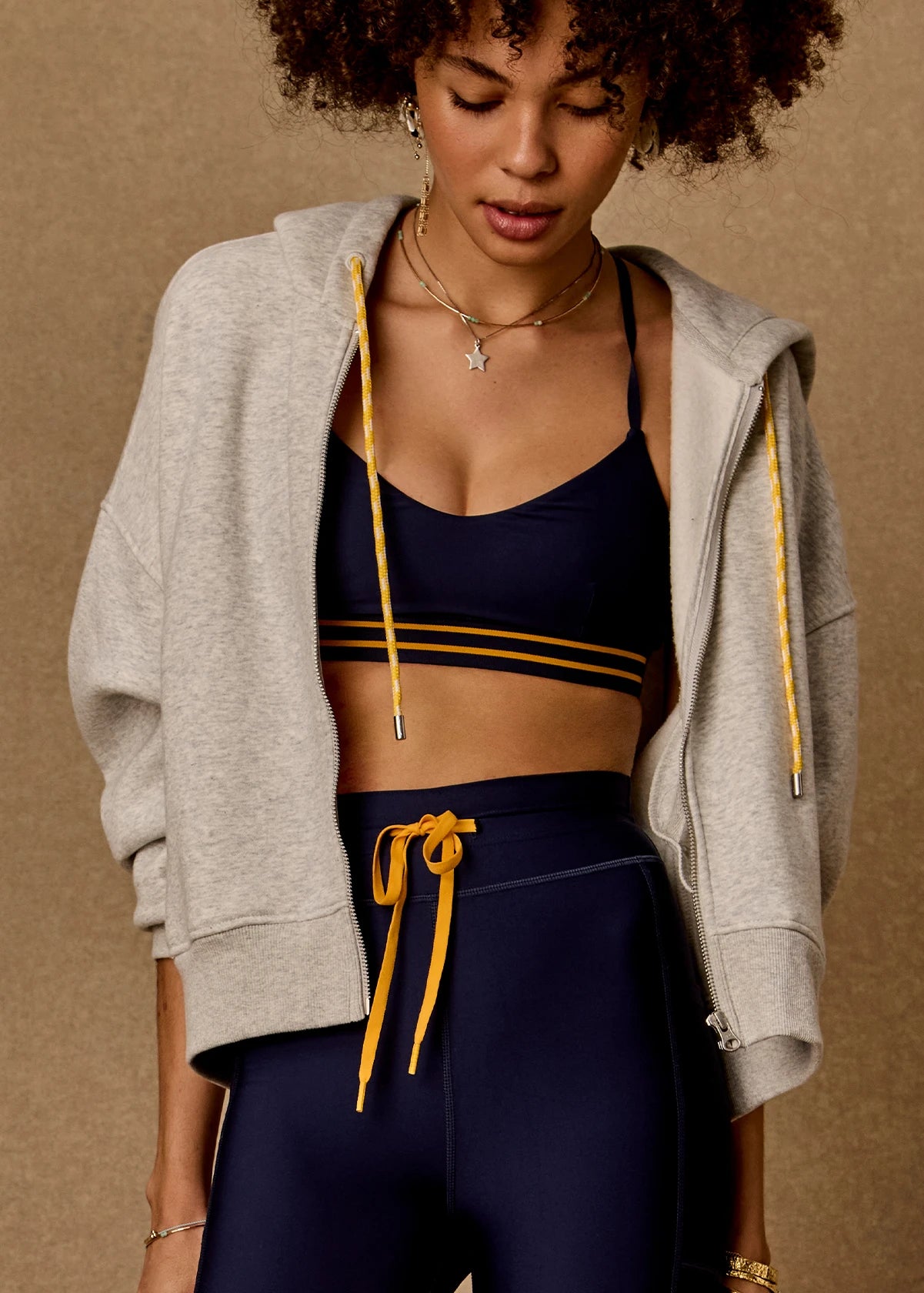 Jude Crop Hoodie - Grey Marle