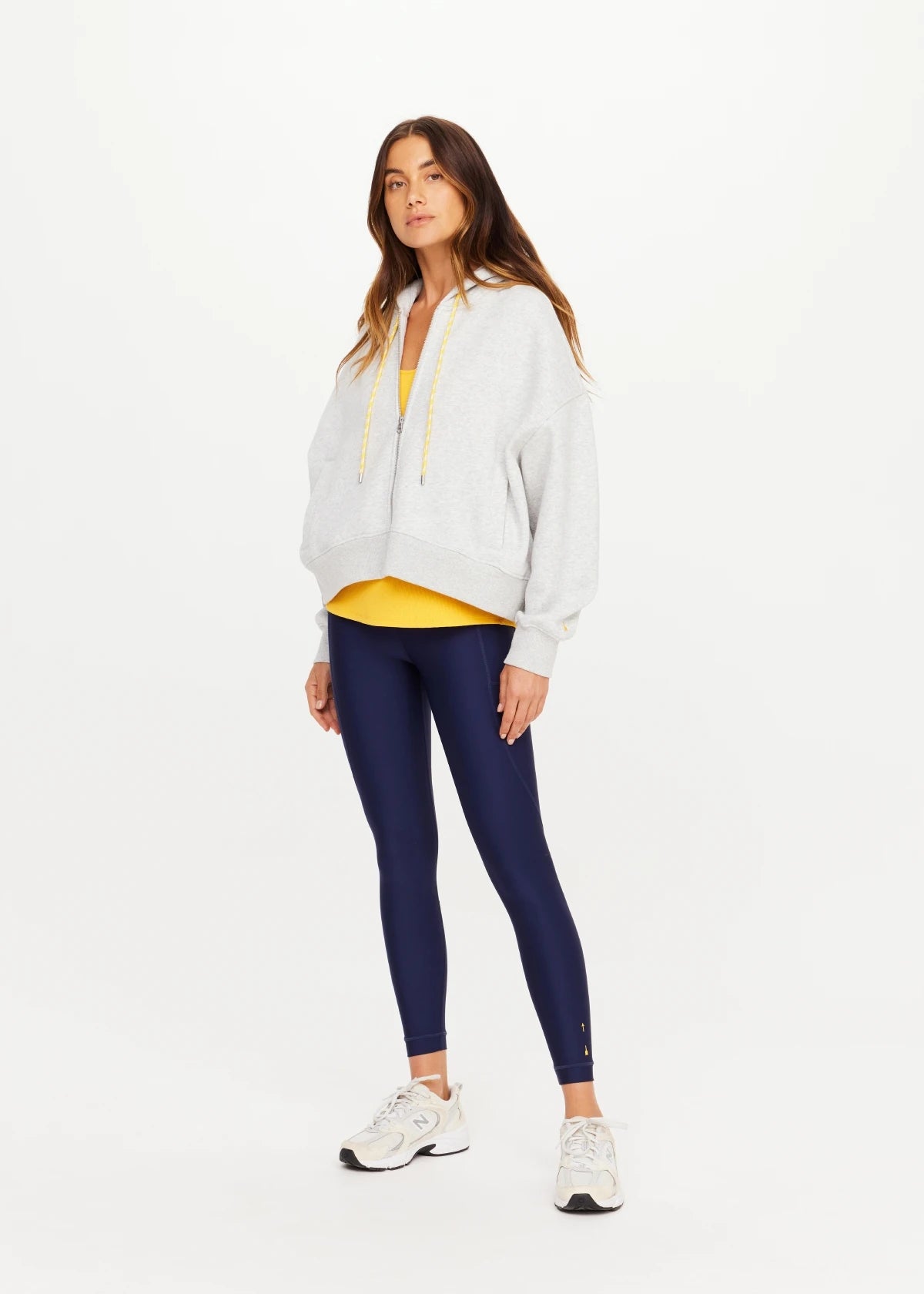 Jude Crop Hoodie - Grey Marle